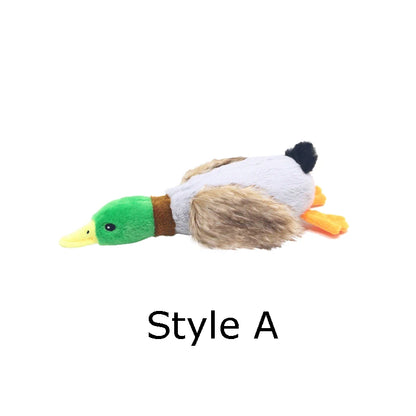 Cute Plush Duck Dogs Squeak Toys Funny Play Intereactive Chew Toy for Small Medium Dog Suplipes Accessories