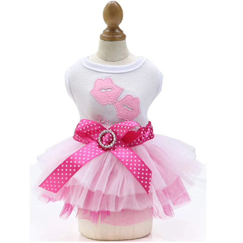 Spring Dog Lace Dress Pet Dog Clothes For Small Dog Party Birthday Wedding  Dress Puppy Costume  Pet Clothes