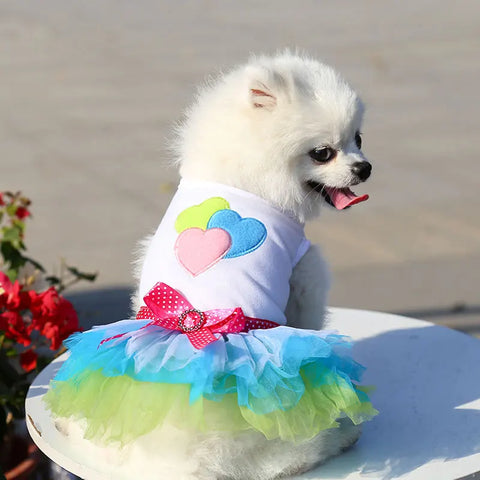Spring Dog Lace Dress Pet Dog Clothes For Small Dog Party Birthday Wedding  Dress Puppy Costume  Pet Clothes