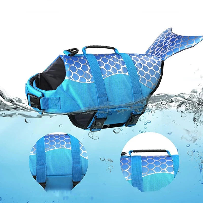 Pet Dog Life Jacket Enhanced Buoyancy Small Dogs Swimming Clothes Safety Vest with Handle for Medium Large Dog Surfing Costume