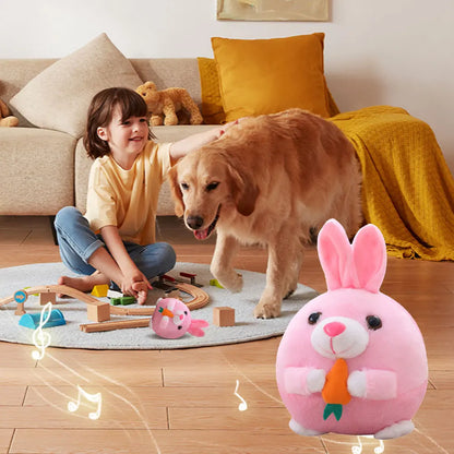Cartoon Pig Active Moving Plush Toy for Dogs – Washable, USB Rechargeable, Interactive Talking Moving Ball Toy