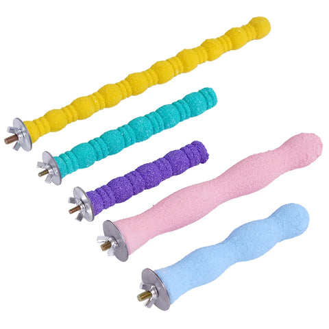 1Pc Parrot Perching Station Platform Pet Bird Molar Stick Grinding Bird Claw Cage Toy Pet Bird Supplies