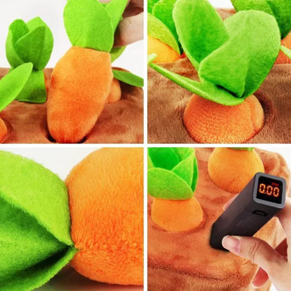 Plush Dog Toys Carrot Pulling Interactive Training Toys for Small Medium Dogs Bite Resistant Puppy Chew Toy