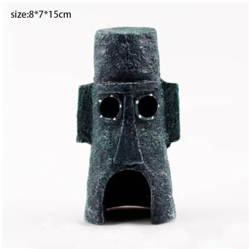 Fish Tank Decor Figures Ornaments Simulation Resin Pineapple House Fish Tank Decoration Landscaping Aquarium Accessories