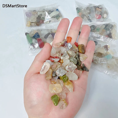 100g Natural Stones Mixed Crystal Material Crystal Gravel Stone Chips Ore Minerals Reiki Specimen Gemstones Aquarium Decoration