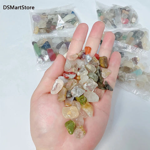 100g Natural Stones Mixed Crystal Material Crystal Gravel Stone Chips Ore Minerals Reiki Specimen Gemstones Aquarium Decoration