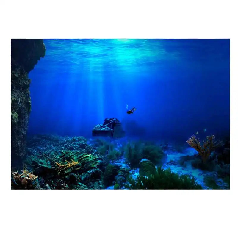Poster for Aquarium Adhesive Seaworld Background Poster for Aquarium Fish Tank Decoration Aquarium Plants Seeds