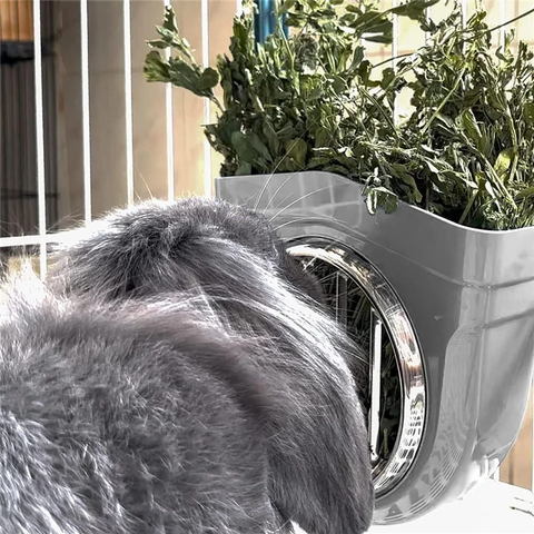 Small Animal Hay Feeder, Chew-Proof , Grid Alfalfa Rack For  Bunny Guinea Pig Chinchilla Cage Hutch Crat