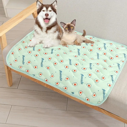 Summer pet mat Cool pet mat Cool cat and dog sofa mat cool ice silk cool breathable pet mat dog ice mat