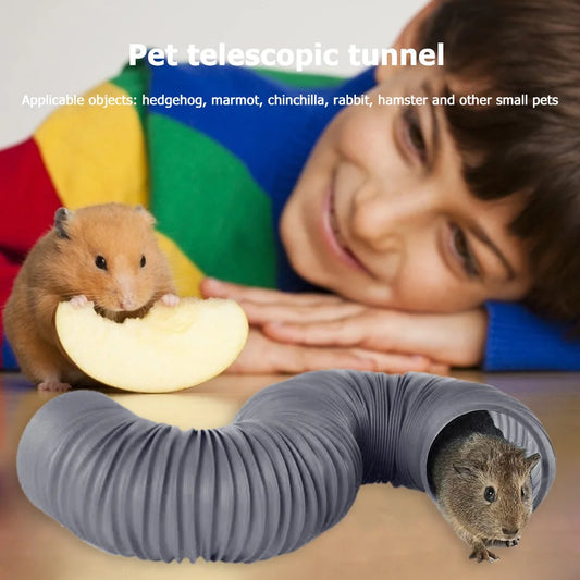 Small Animals Collapsible Tunnel Hamster Playing Exercise Tubes for Rabbit Ferret Guinea Pig Toys Pet Products