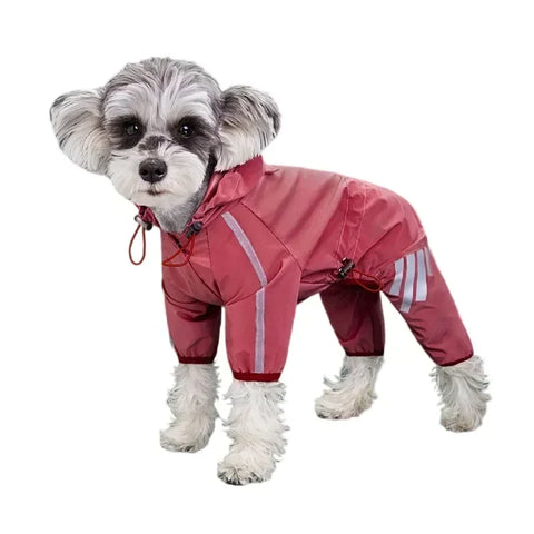 Pet raincoat, reflective waterproof pet clothing, Chihuahua Maltese raincoat, small and medium-sized dog jumpsuit, raincoat dog
