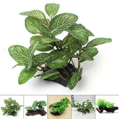 Simulated Water Plants Turtle Tank Scenery Plants Aquarium Fish Tank Decoration Sunken Wood