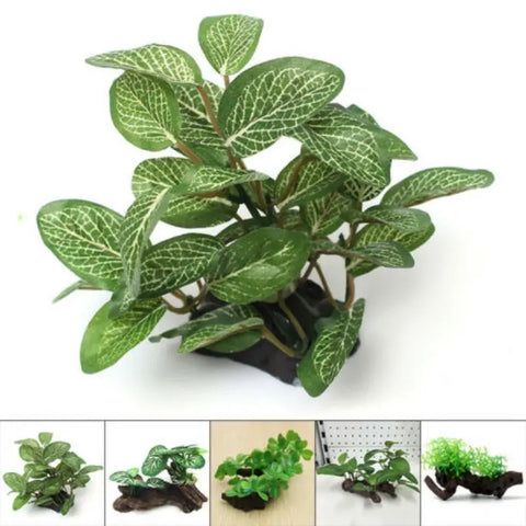 Simulated Water Plants Turtle Tank Scenery Plants Aquarium Fish Tank Decoration Sunken Wood