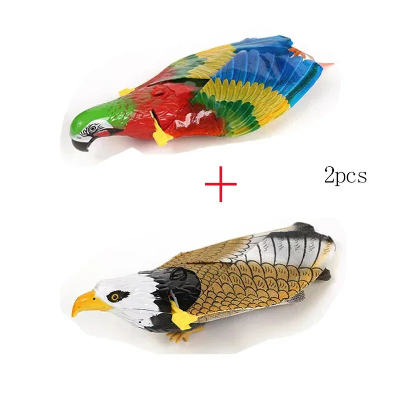 Simulation Bird Interactive Cat Toys Electric Hanging Eagle Flying Bird Cat Teasering Play Cat Stick Scratch Rope Toys