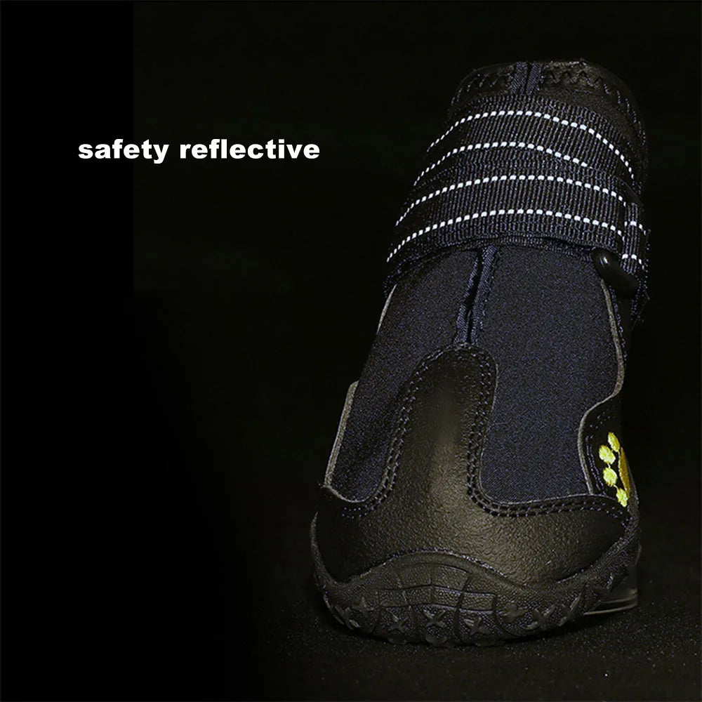 Dog Shoes for Large Dogs Medium Dog Boots & Paw Protectors for Winter Snowy Day Summer Hot Pavement Waterproof Anti Slip Sole