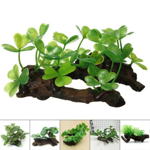 Simulated Water Plants Turtle Tank Scenery Plants Aquarium Fish Tank Decoration Sunken Wood