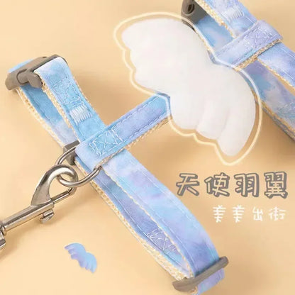 Cute Cartoon Cat Harness Walking Pet Harnesses and Leash Set for Cats Gatos Kitten Garfield Accessories Supplies
