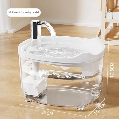 Automatic Cat Water Fountain with Filter | Silent Circulating Pet Water Dispenser | Anti-Dry Burning