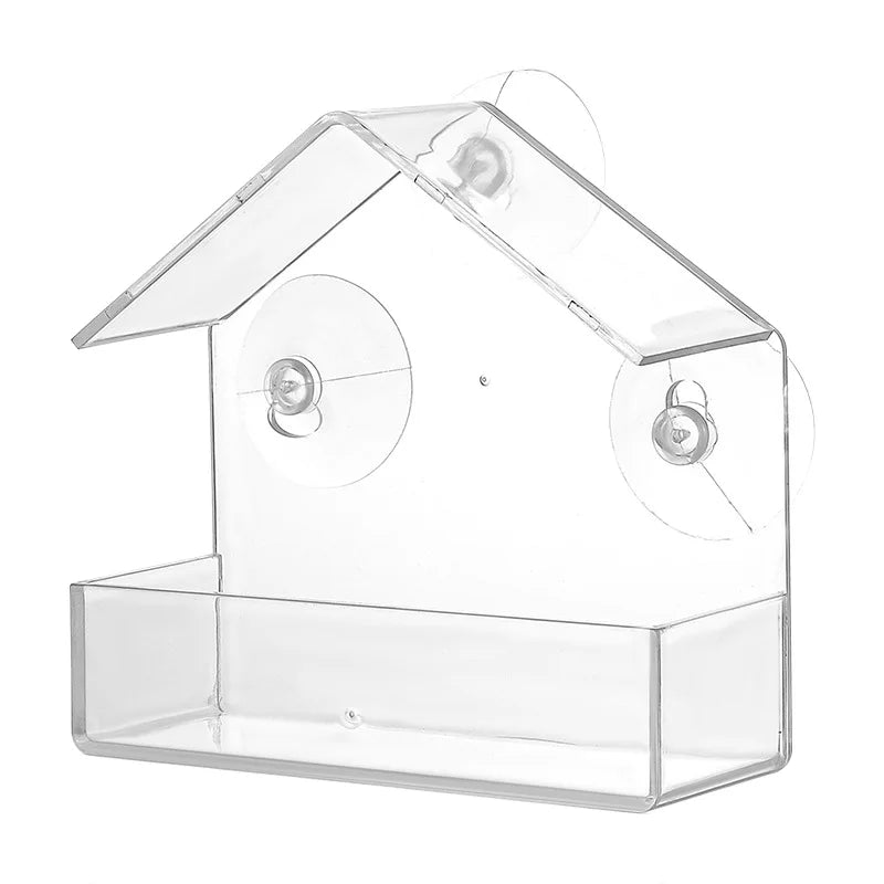 Bird Feeder Birds House for Outdoor, Window Bird Feeder with Strong Suction Cups for Wild Birds, Cardinal, Bluebird