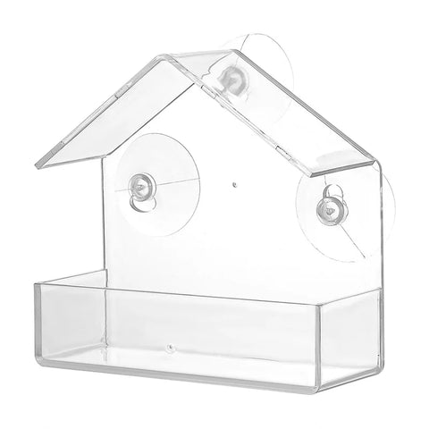Bird Feeder Birds House for Outdoor, Window Bird Feeder with Strong Suction Cups for Wild Birds, Cardinal, Bluebird