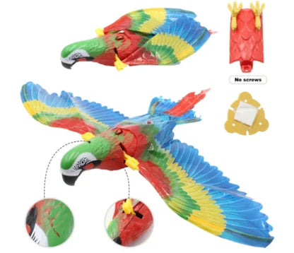 Simulation Bird Interactive Cat Toys Electric Hanging Eagle Flying Bird Cat Teasering Play Cat Stick Scratch Rope Toys