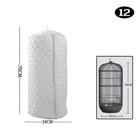 Winter Warm Bird Cage Cover Cotton Quilted Cage Cover Canopy Rain Proof Protective Parrot Cage Accessories