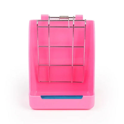 Rabbit Feeder Holder Hay Feeding Dispenser Container For Rabbit Guinea Pig Small Animals Hanging Cage Fixed Food Basin