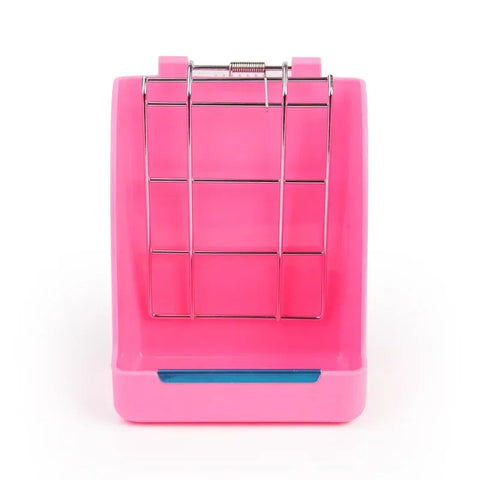 Rabbit Feeder Holder Hay Feeding Dispenser Container For Rabbit Guinea Pig Small Animals Hanging Cage Fixed Food Basin