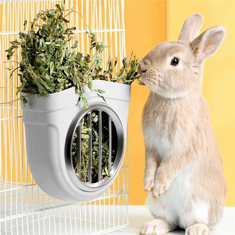 Small Animal Hay Feeder, Chew-Proof , Grid Alfalfa Rack For  Bunny Guinea Pig Chinchilla Cage Hutch Crat