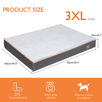 Dog Pet Bed  Large Padded Orthopedic Dog Bed Foam Cushion Pets Pillow Bed with Washable Cover