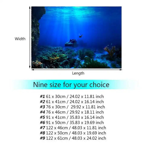 Poster for Aquarium Adhesive Seaworld Background Poster for Aquarium Fish Tank Decoration Aquarium Plants Seeds