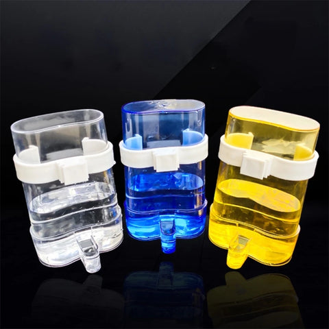 Bird Water Dispenser for Cage Automatic Bird Waterer Feeder Parakeet Cage Accessory Clear Drinker Container No Mess