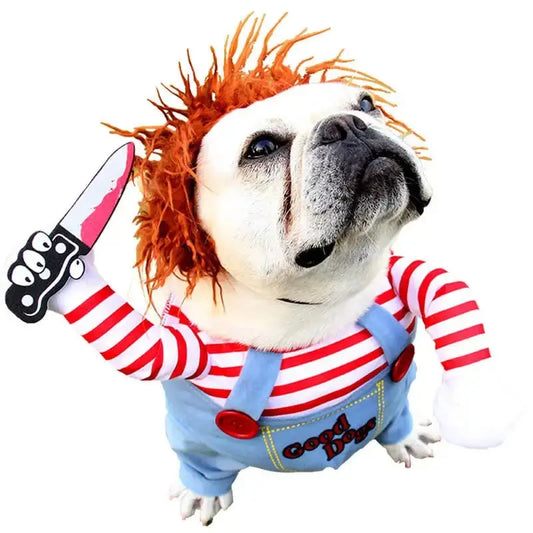 1PCS Halloween Dagger Pet Transformation Dress Festival Funny Knife Holding Dog Clothes Cat Standing Dress Pet Dress Up