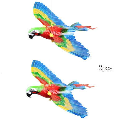 Simulation Bird Interactive Cat Toys Electric Hanging Eagle Flying Bird Cat Teasering Play Cat Stick Scratch Rope Toys