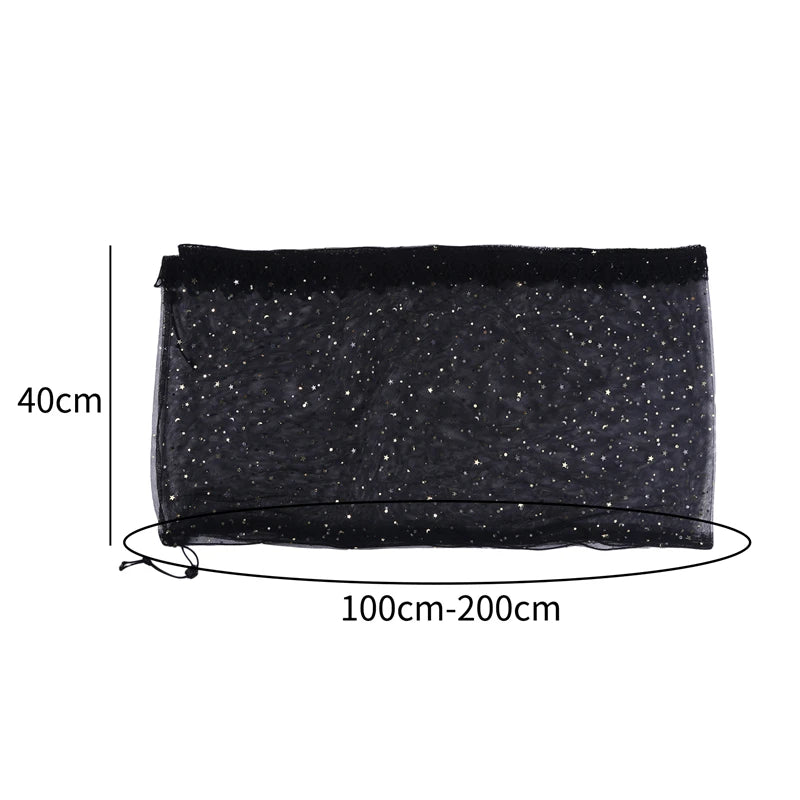 Bird Cage Cover Dustproof Birdseed Net Seed Catcher Nylon Mesh Birdseed Net Guard For Bird Cage Stars /Solid Color