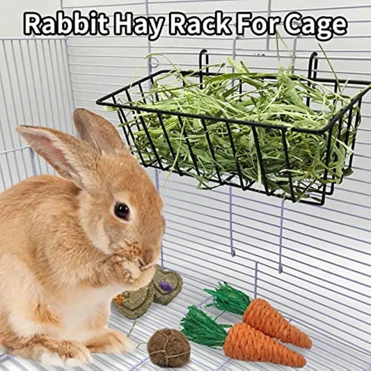 Rabbit Food Basket Grass Rack Rabbit Grass Frame Hay Feeder Rabbit Spring Grass Frame Grass Hay Bowl Rack Pet Food Container
