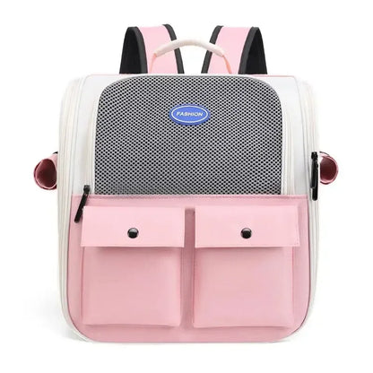 Adjustable Strap Pet Carrying Bag Foldable Cat Backpack for Outdoor Travel Ventilation Large Capacity Cat Carrier Backpack