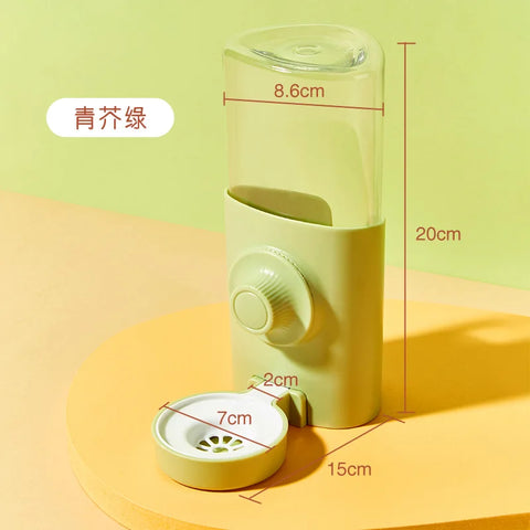 Water Dispenser Pet Automatic Pet Feeder Hanging Bowl Water Bottle Food Container Dispenser for Puppy Cats Rabbit Guinea Pig