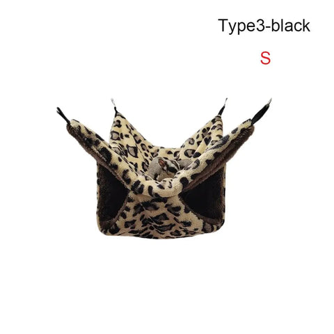 Hammock For Rats Double Thick Plush Warm Bed For Hamster House Nest Sleeping Bag Hanging Tree Beds Pet Rat Squirrel Hamster Nest