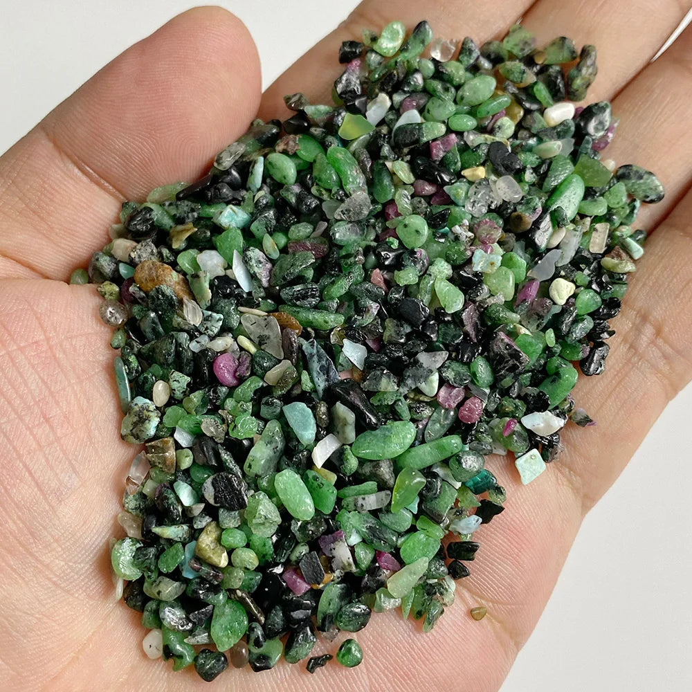 Natural Stone Gravel Crystal Chips 3-5mm Irregular Amethysts Quartz Reiki Healing Tumbled Stone for DIY Fish Tank Bonsai Decor
