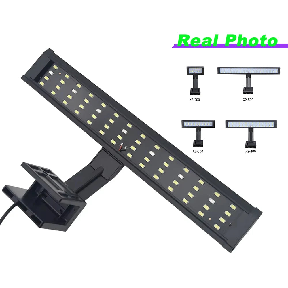 LED Aquarium European Standard 220V Fish Tank Light Ultra-thin Plant Growth Clip Light Aquarium Light Lighting 5W/7W/9W/12W