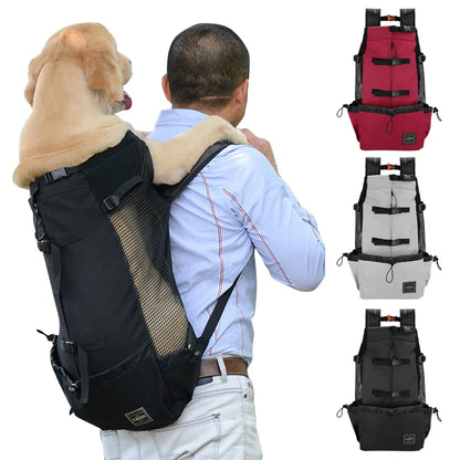 Breathable Pet Dog Carrier Bag for Large Dogs Golden Retriever Bulldog Backpack Adjustable Big Dog Travel Bags Pets Products