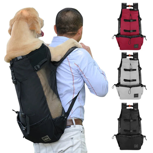 Breathable Pet Dog Carrier Bag for Large Dogs Golden Retriever Bulldog Backpack Adjustable Big Dog Travel Bags Pets Products