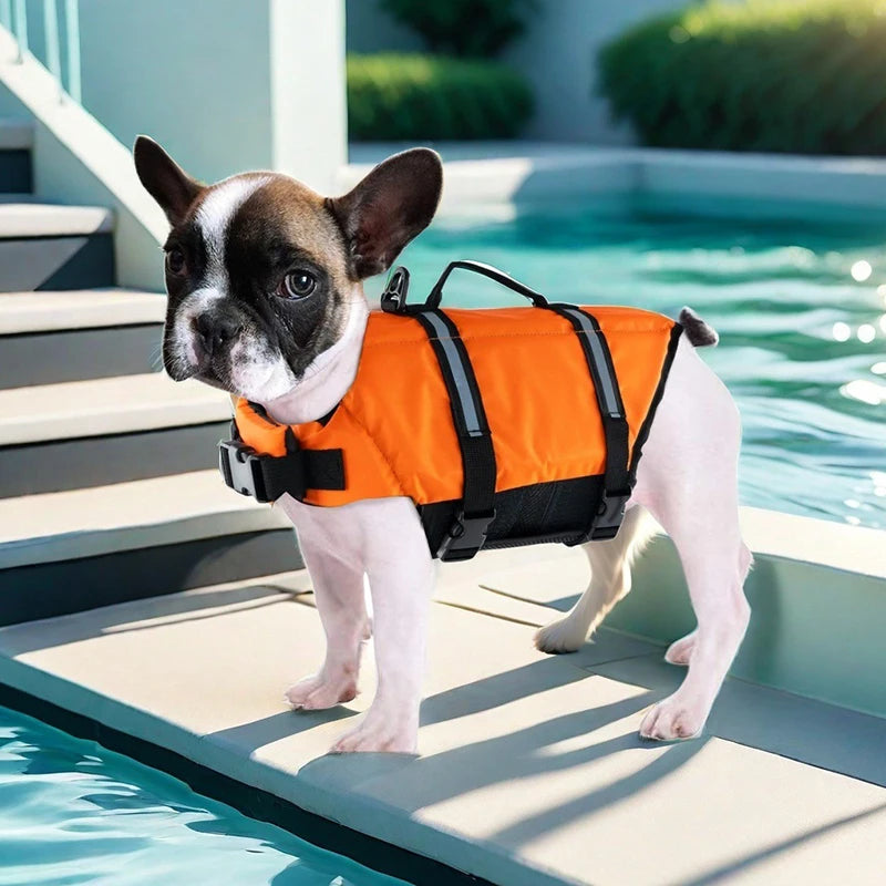 Summer Dog Life Jacket Reflective Adjustable Large Dogs Swimwear Safety Vest Surfing Sailboat Enhanced Buoyancy Pet Lifejackets