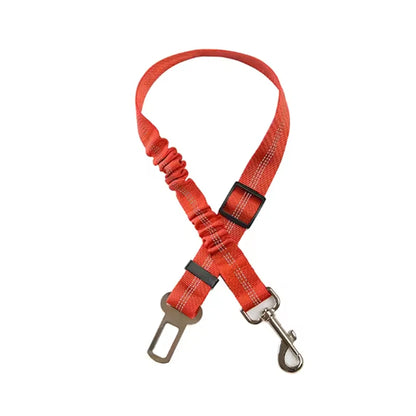 New hot pet supplies Car seat belt dog traction seat belt cushioned elastic safety rope traction leaf dog traction leaf