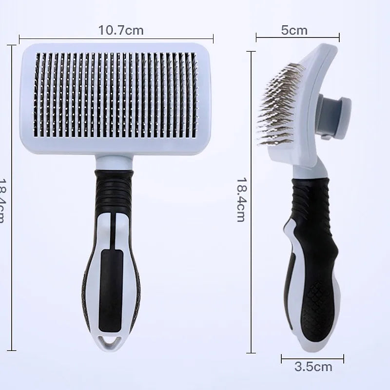 Dog Brush Massage Dogs Comb Automatic Pet Hair Remover Self Cleaning Cat Brush Pet Grooming One Button Cleaning Dog Brushes Comb