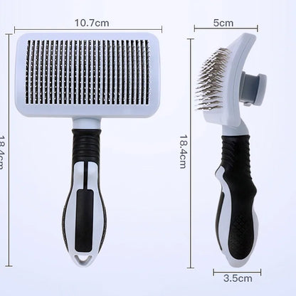 Dog Brush Massage Dogs Comb Automatic Pet Hair Remover Self Cleaning Cat Brush Pet Grooming One Button Cleaning Dog Brushes Comb