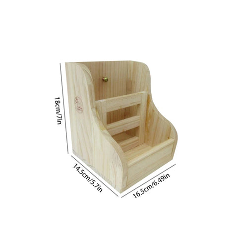 Rabbit Grass Feeder Small Animal Hamster Guinea Pig Food Wooden Tableware Breeding Supplies Grass Holder Bowl Pet Supplies