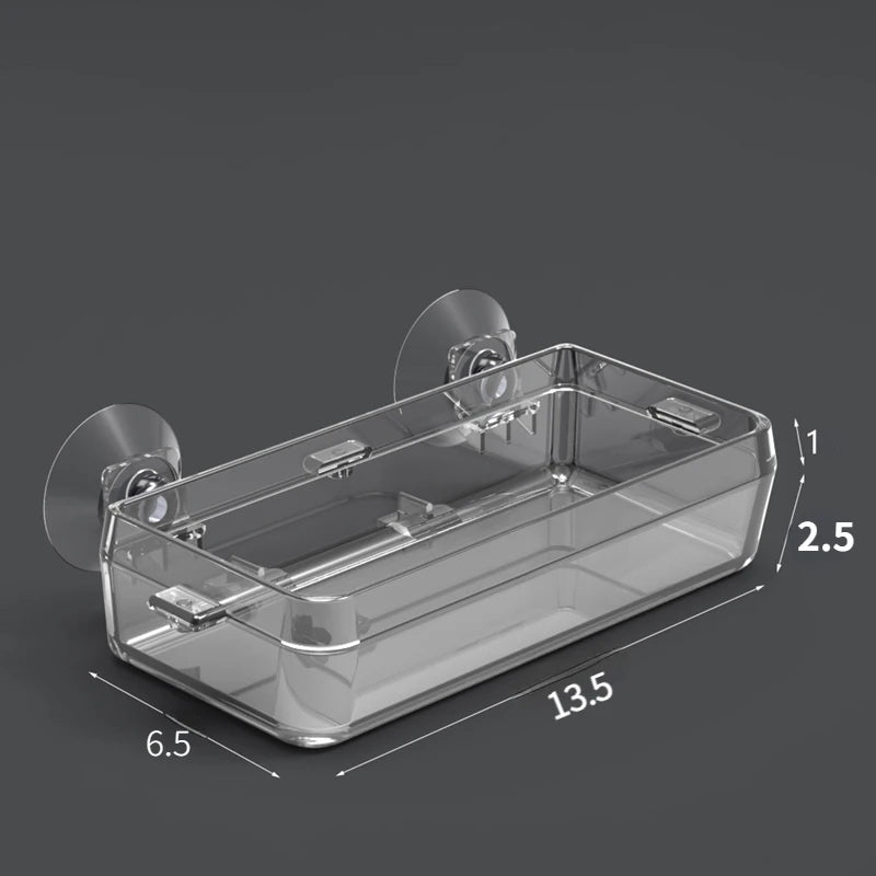 CAWAYI KENNEL Pet Reptile Transparent Feeder Anti-escape Food Bowl Worm Live Container With Strong Suction Cups Pet Supplies