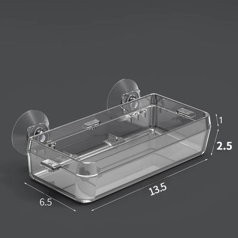CAWAYI KENNEL Pet Reptile Transparent Feeder Anti-escape Food Bowl Worm Live Container With Strong Suction Cups Pet Supplies